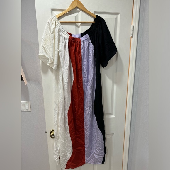 Like new Mara Hoffman Sala color block squiggly maxi dress coverup - Picture 4 of 5